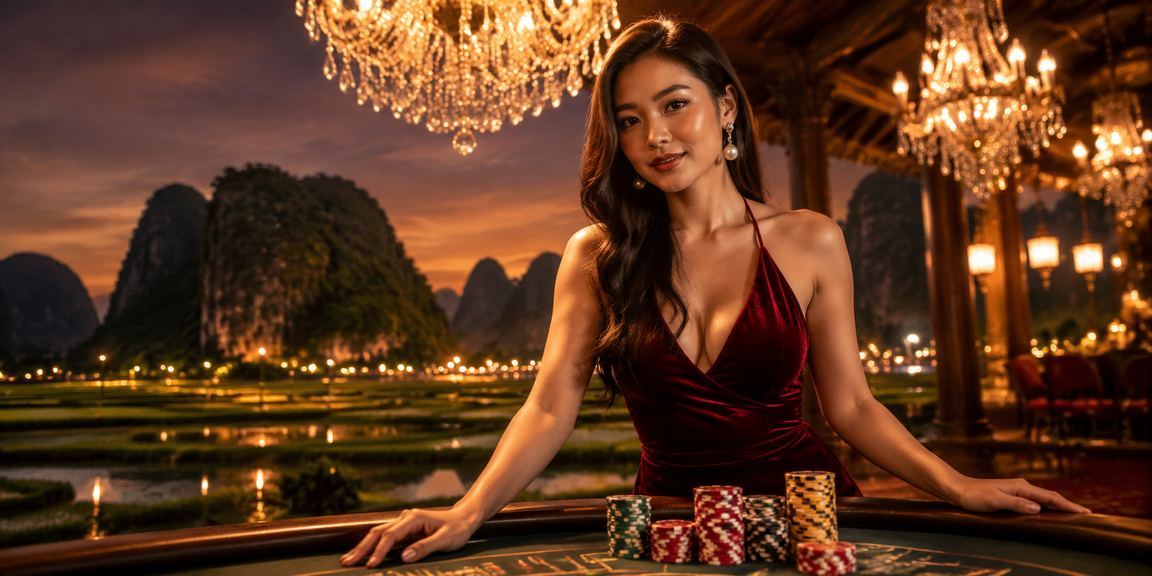 Không khí giải trí casino và chợ đêm nhộn nhịp tại Ninh Bình, người dùng tham gia cược trực tuyến qua điện thoại